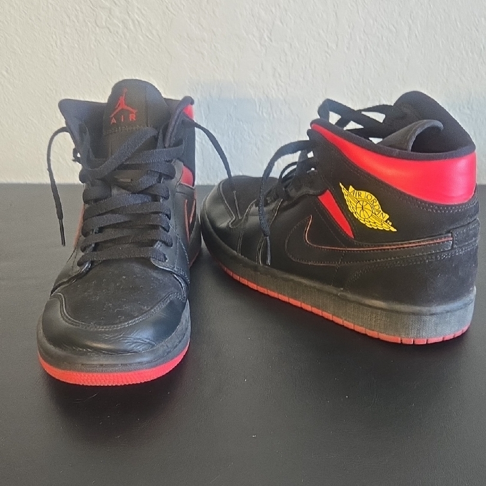 Nike Air Jordan Black and Red Athletic Shoes